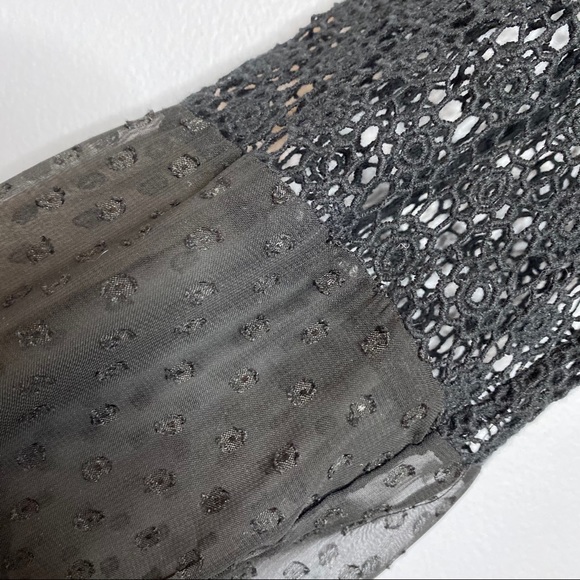 Daniel Rainn Swiss Dot Lace Black Tunic - Picture 4 of 6